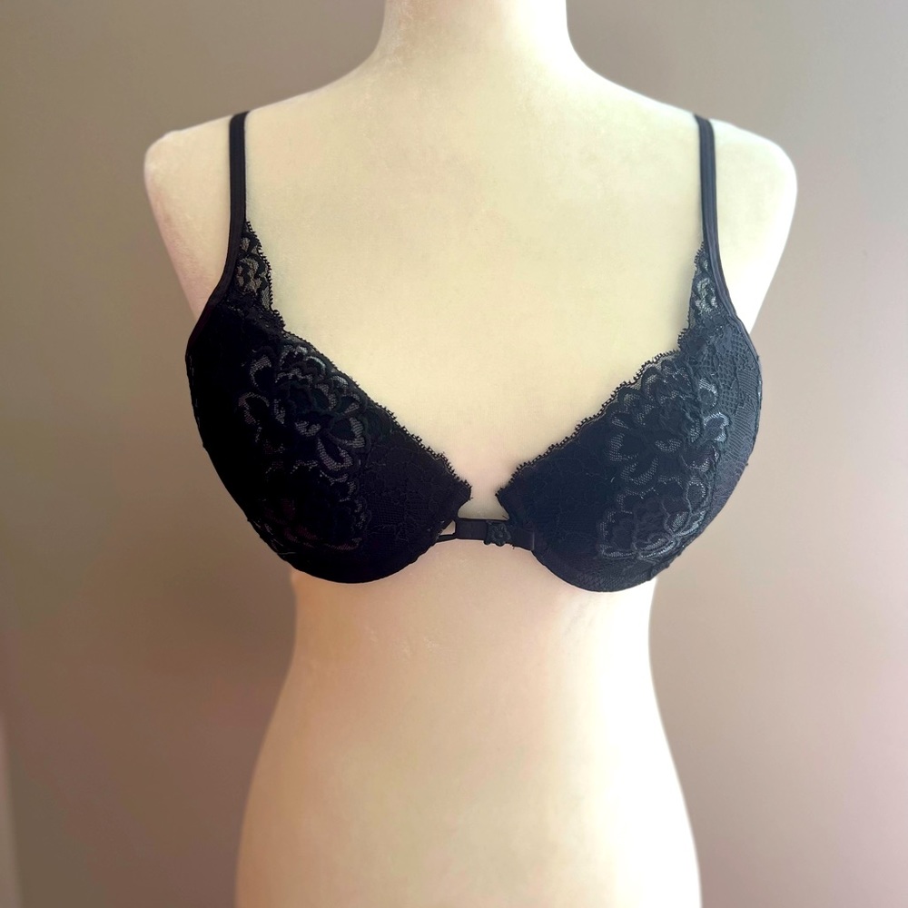 Black lace push-up bra - 36C - Picture 1 of 6